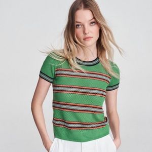 Rag and Bone shamrock green Darcie top, size s